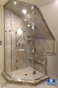 Glass Sliding Shower Oasis with Steam