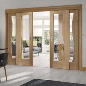 Closed Sliding Doors in the Living Area 